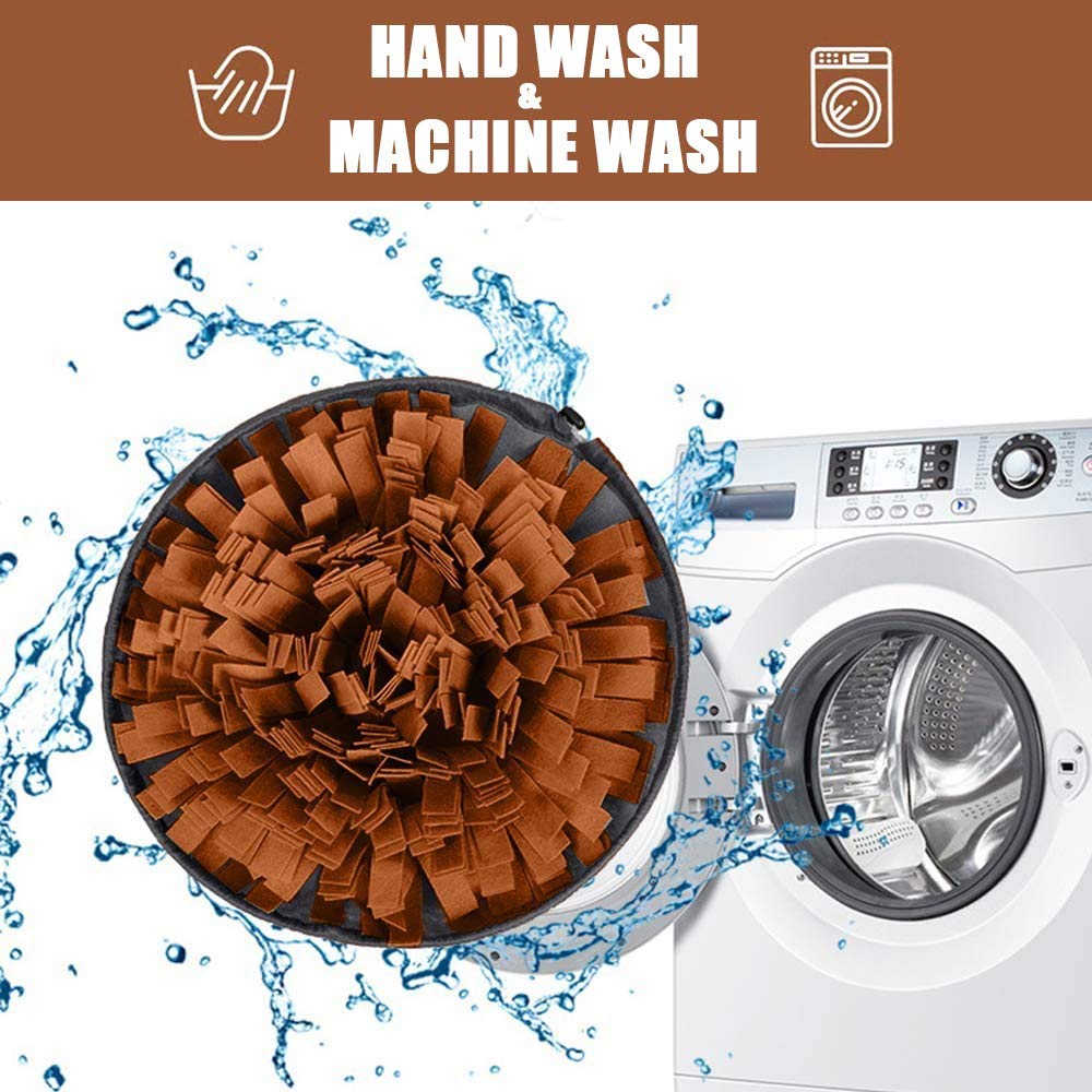AWOOF Snuffle Mat hecha de fieltro, fácil de limpiar a mano.