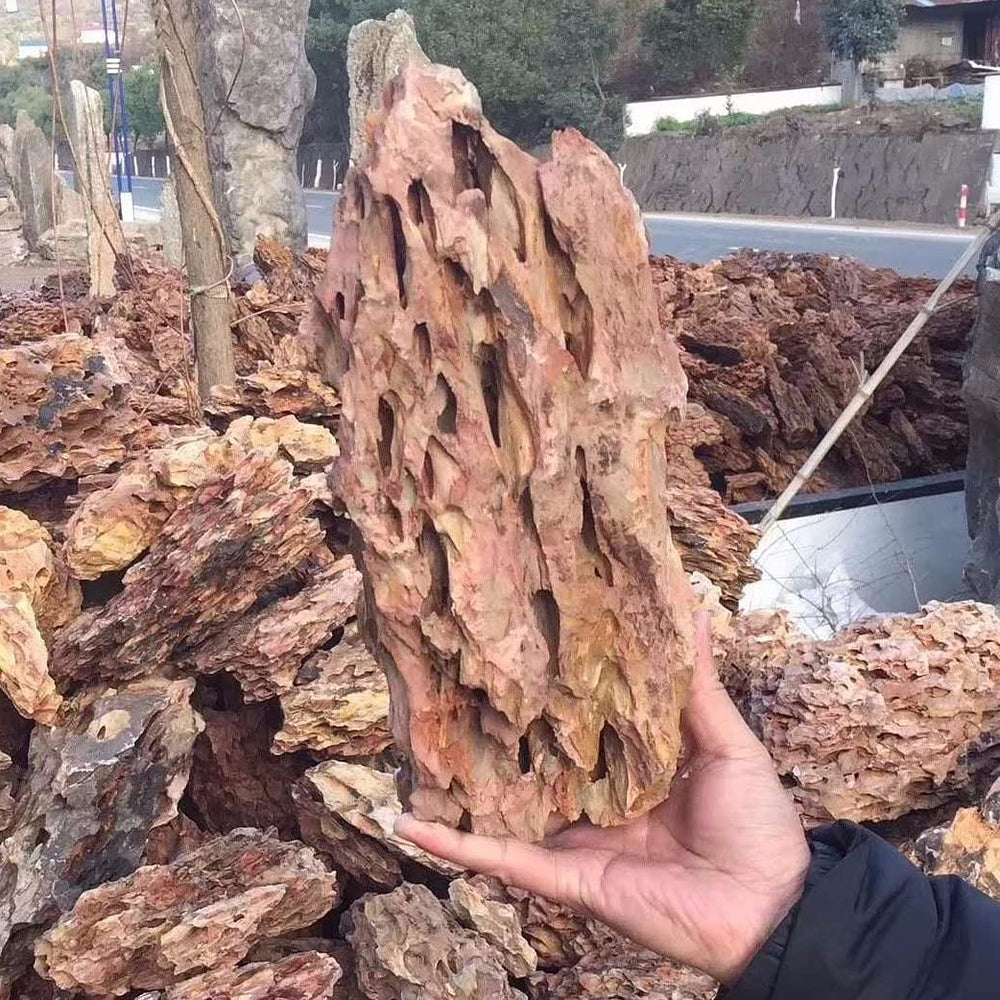 AWXZOM roca para acuario, hábitat seguro para peces pequeños.