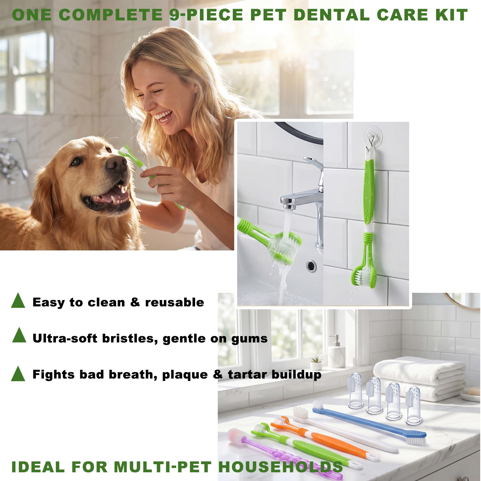 AZOFFYIU limpieza dental diaria para mascotas, uso fácil