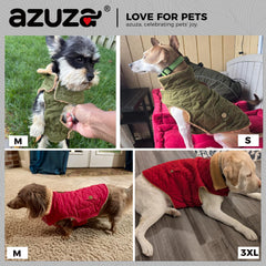Azuza chaqueta perro cierre de velcro para ajuste rápido