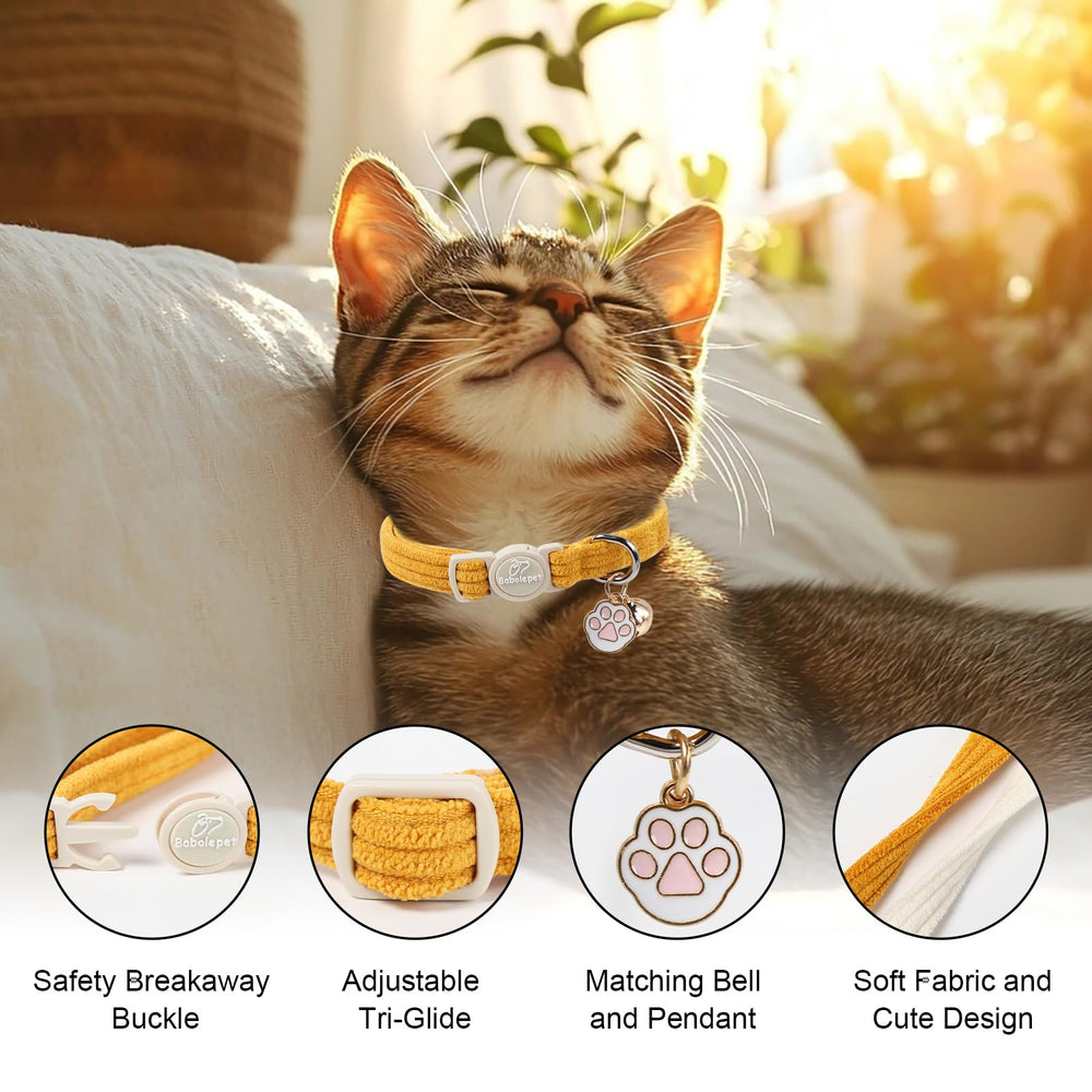 Ajuste regulable Babole Pet para gatos en crecimiento, cómodo y seguro.
