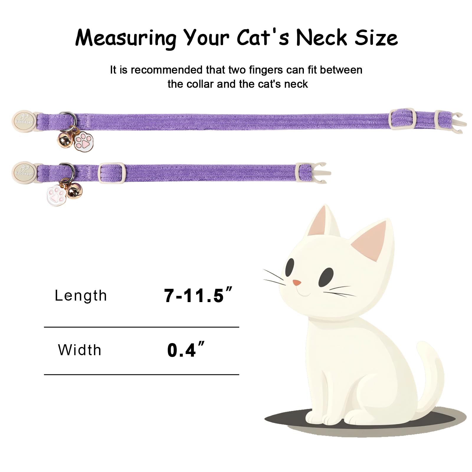 Collar Babole Pet de pana fucsia con colgante desmontable, regalo ideal.