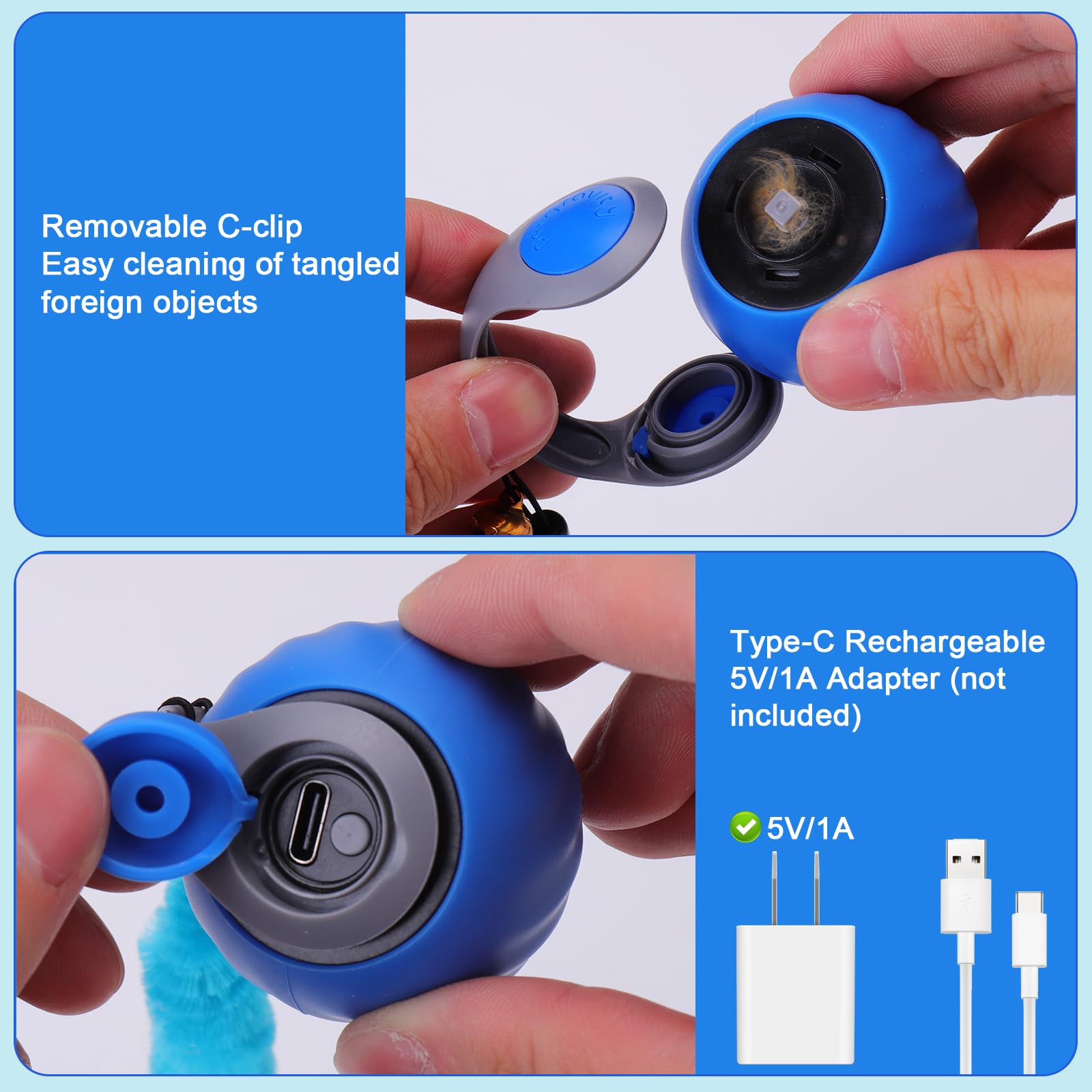 BABORUI Bola Interactiva para Gatos, juego interior para entretenimiento prolongado
