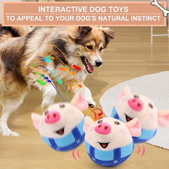 BABORUI cerdito-interactivo-juguete-perro: sonido grabable para captar la atención y animar.