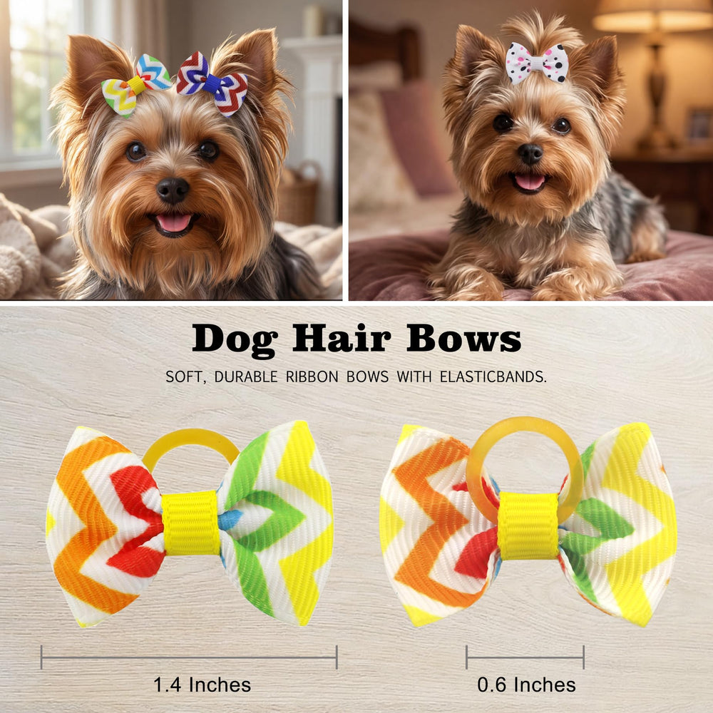 Babymatch: lazos para pelo con colores vibrantes para perros pequeños