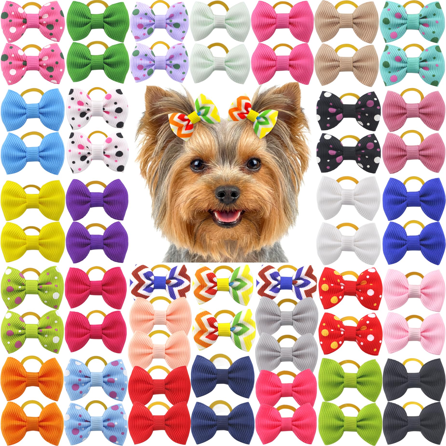 Babymatch: lazo para pelo de perrito 1,5 pulgadas, colores vivos