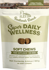 Badlands Ranch Premios masticables suaves para perros: sabor agradable y apoyo al bienestar diario.