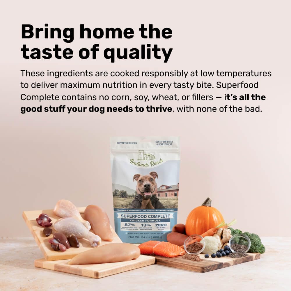 Badlands Ranch: proteína de alta calidad para perros activos.