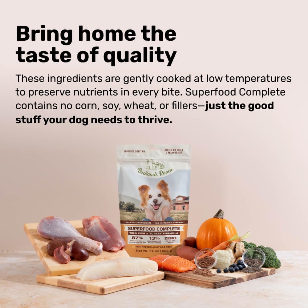 BADLANDS RANCH: tazón con alimento para promover energía y vitalidad.