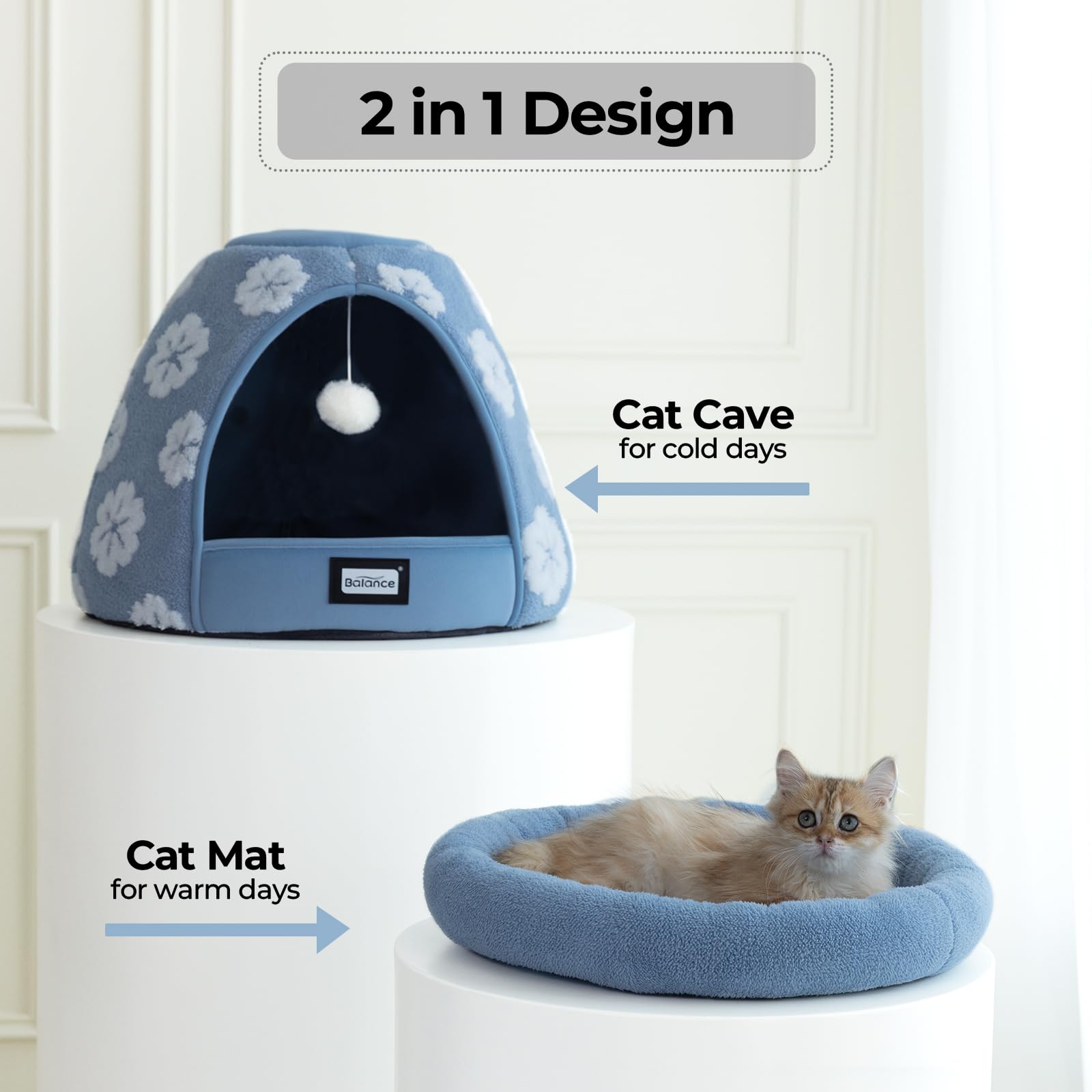 BALANCE entrada amplia facilita acceso cómodo para gatitos y perros pequeños