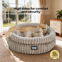 BALANCE cama gato plush suave, sensación cálida para siestas.