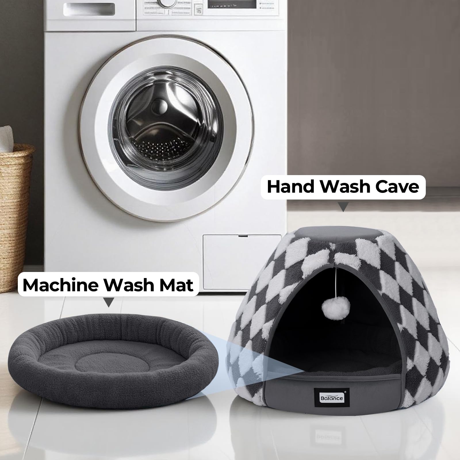 BALANCE Cama Gato Tamaño 19 Pulgadas ideal para gatos pequeños.