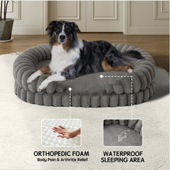 BALANCE cama perro borde acolchado ofrece mayor soporte para cuello.