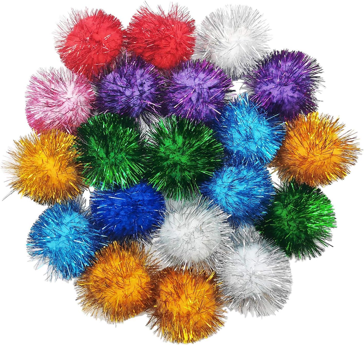 BallHull pompones brillantes de 2 pulgadas, para estimular el juego del gato.