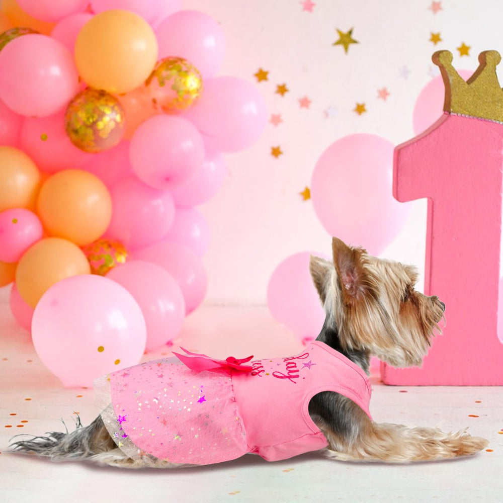BAOBICUTE disfraz de cumpleaños para perro paso por la cabeza, fácil de colocar