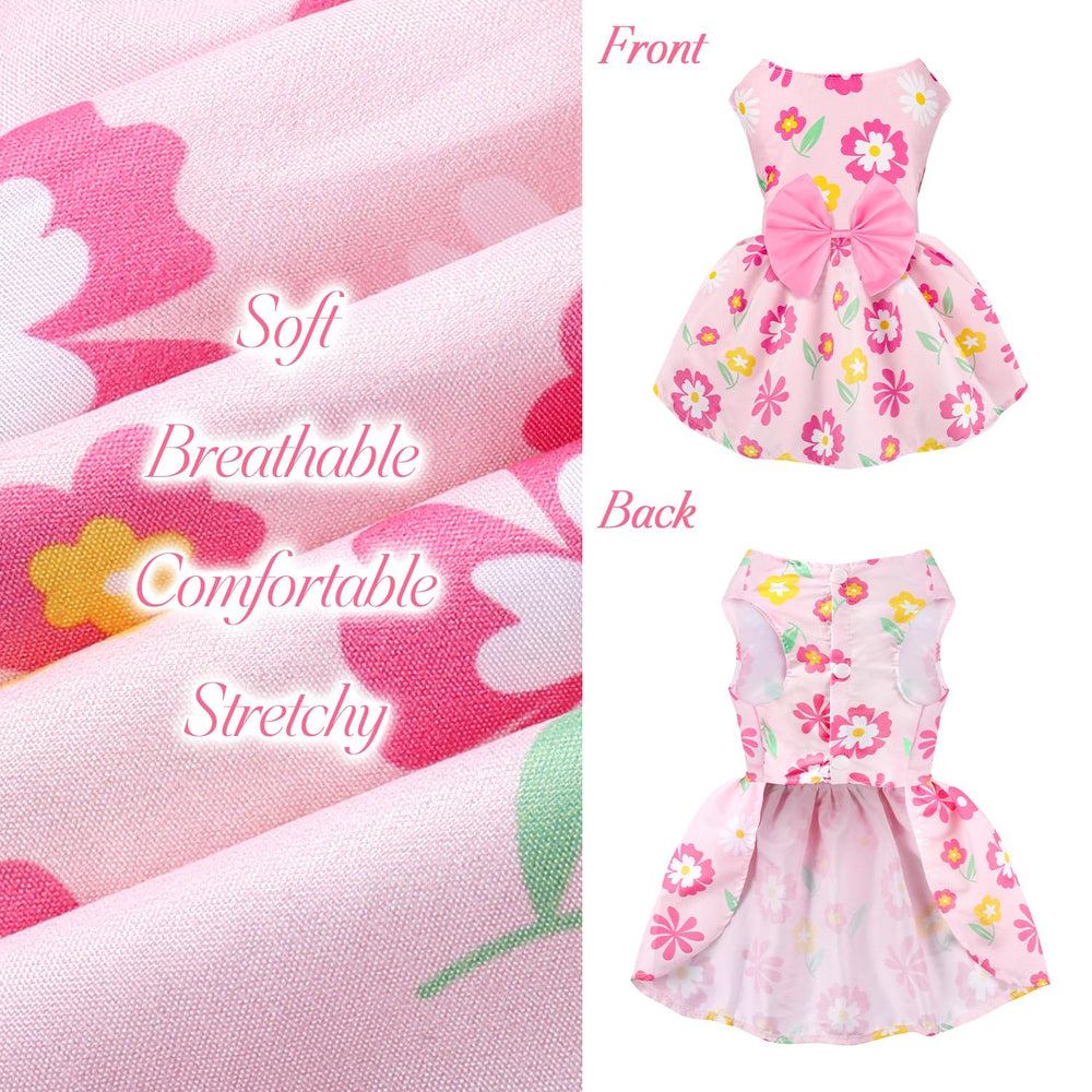 Baobicute estilo veraniego para perros, look floral para días soleados.