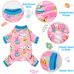 Baobicute Pijama para perro, diseño orejas conejo, ideal para looks festivos.