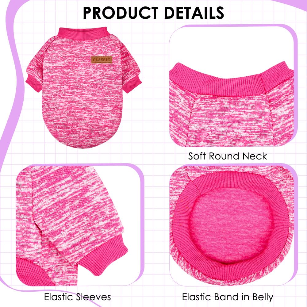 Baobicute sudaderas para perros pequeños, variedad de colores con diseño clásico