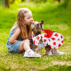 BAOBICUTE vestido-perro-floral-verano-lazo, añade encanto para salidas diarias.