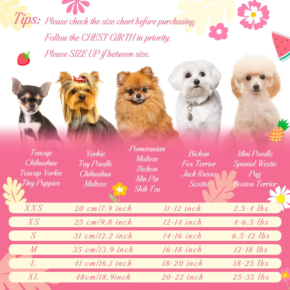 BAOBICUTE vestido-perro-floral-verano-talla-pequena, favorece looks tiernos para salidas.