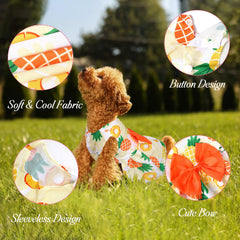 Baobicute vestidos para perros pequeños, sin mangas y con botones para fácil ajuste.