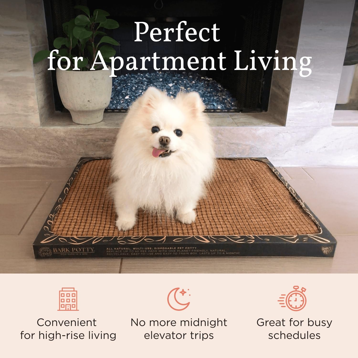 Bark Potty tamaño grande 30x20 para perros pequeños