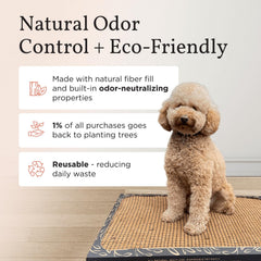 Bark Potty en uso interior, mantiene pisos limpios
