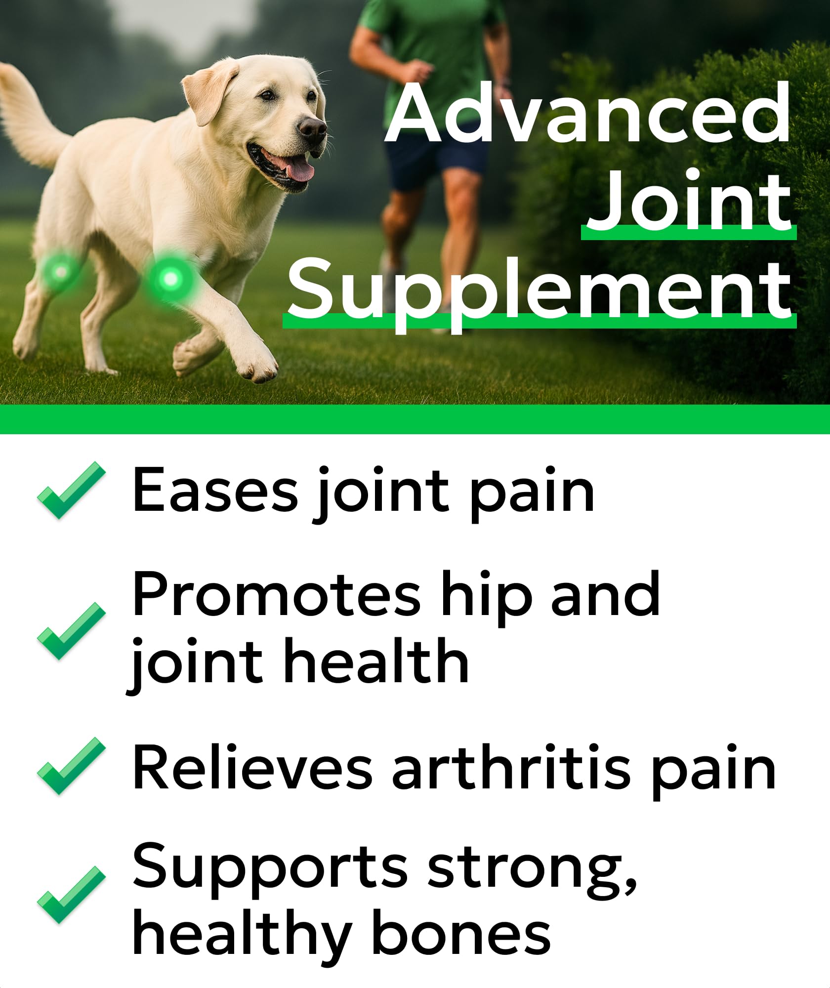 BARK&SPARK masticables suaves para articulaciones en perros grandes.
