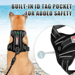 Arnés BarkBay con asa de control trasera para manejo cómodo.