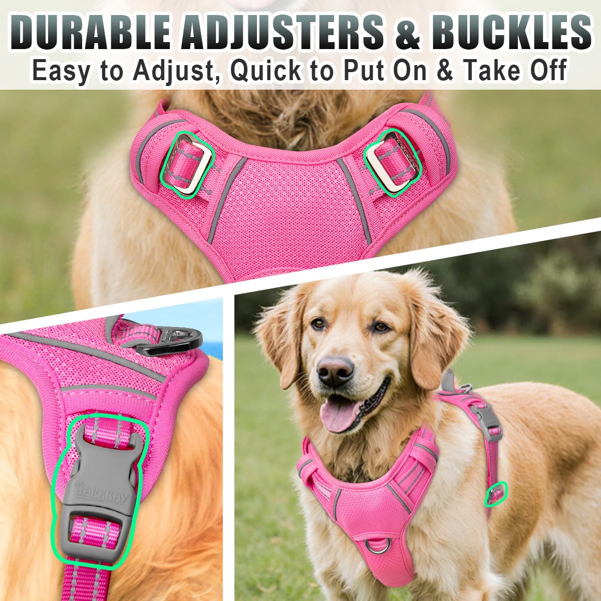 BARKBAY arnés fácil de poner y quitar para paseos diarios.