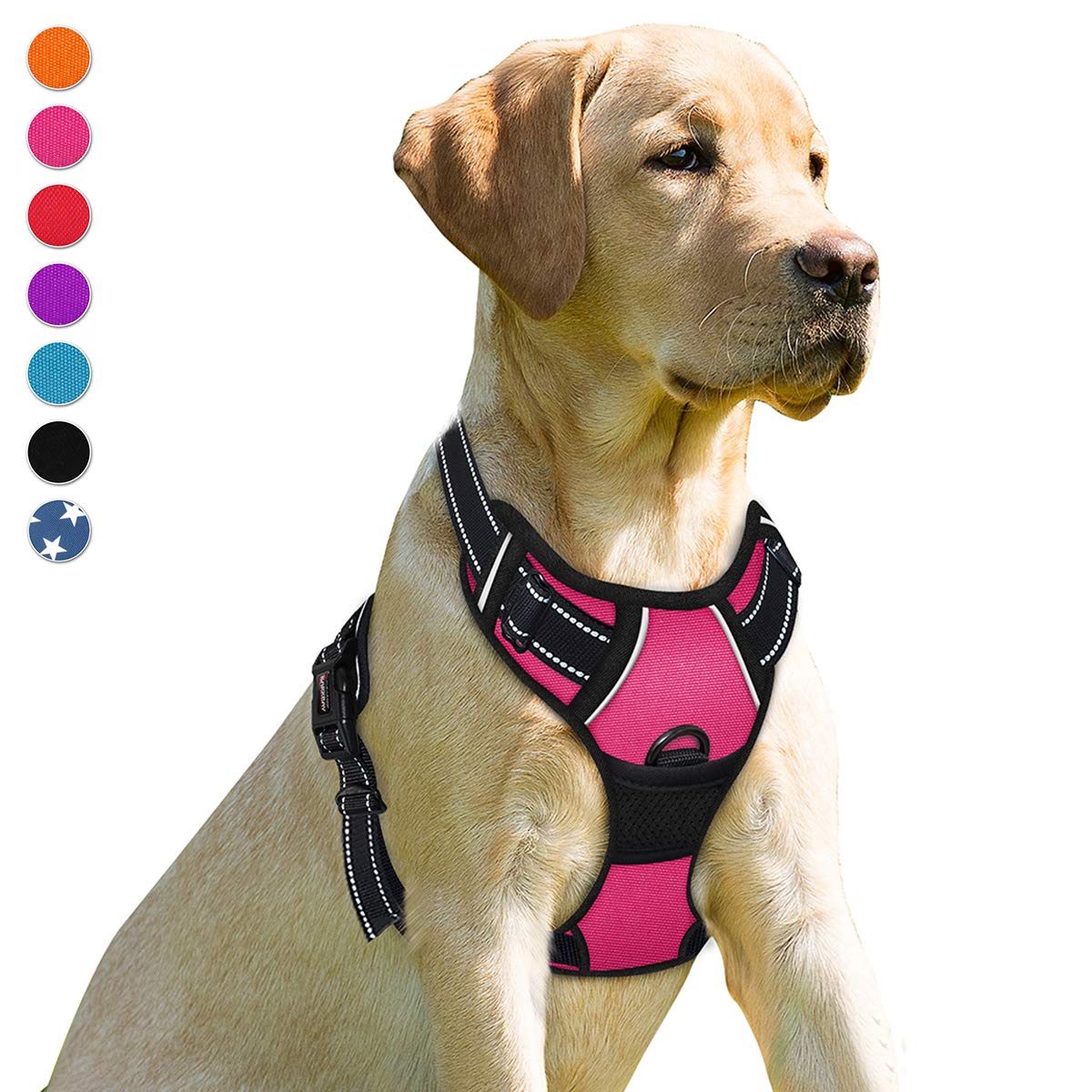 Arnés BARKBAY con clip frontal para control durante paseos nocturnos.