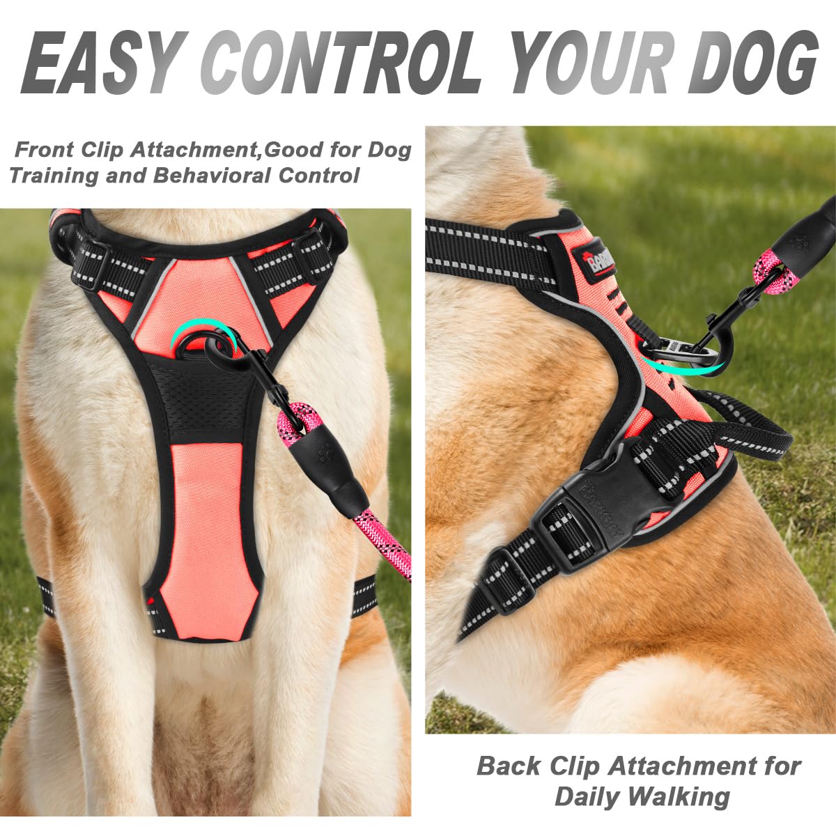 Arnés BARKBAY con nylon ligero para caminatas cómodas