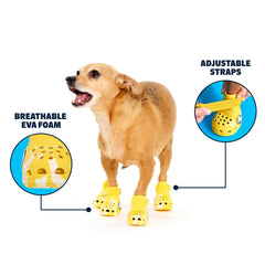 BarkBox botas para perro crocs con ajuste de correa, sujeción segura.