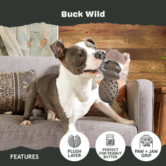 Caucho natural de Buck Wild garantiza durabilidad y cuidado dental suave