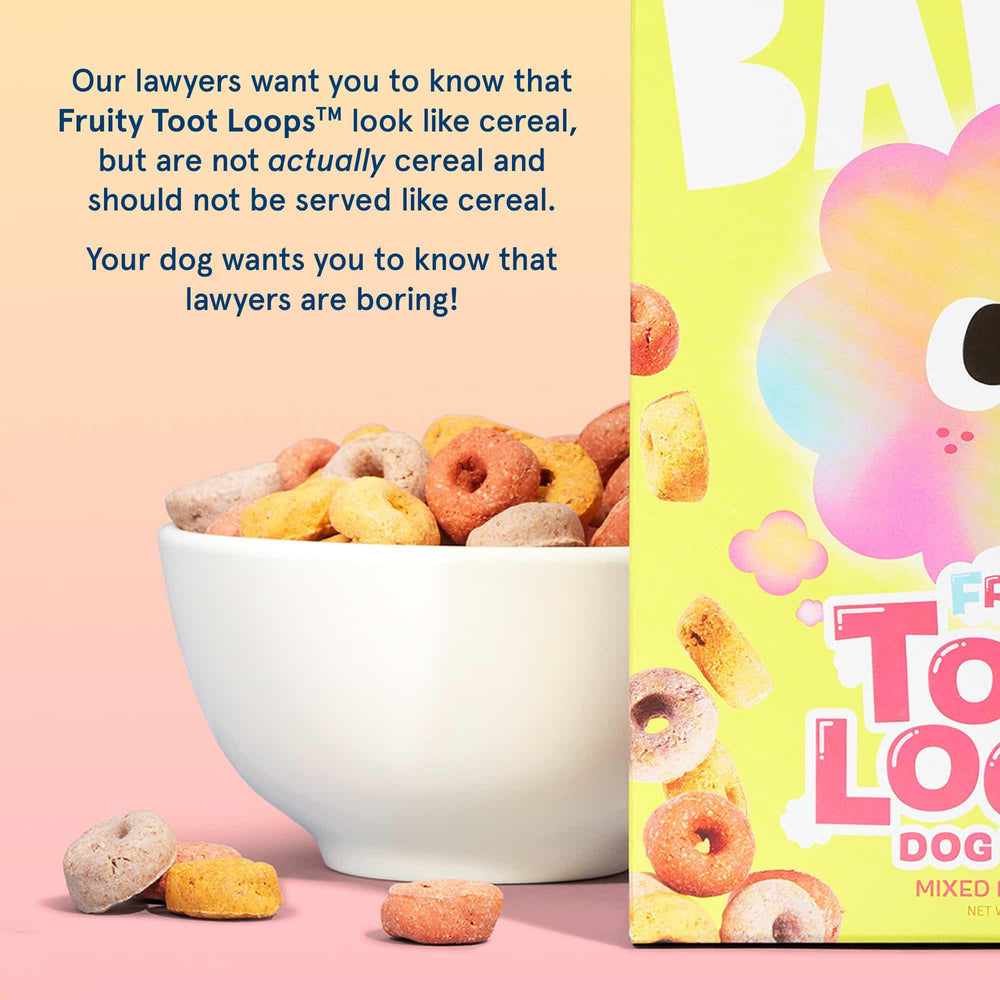 Barkbox Fruity Toot Loops: recompensa diaria deliciosa.