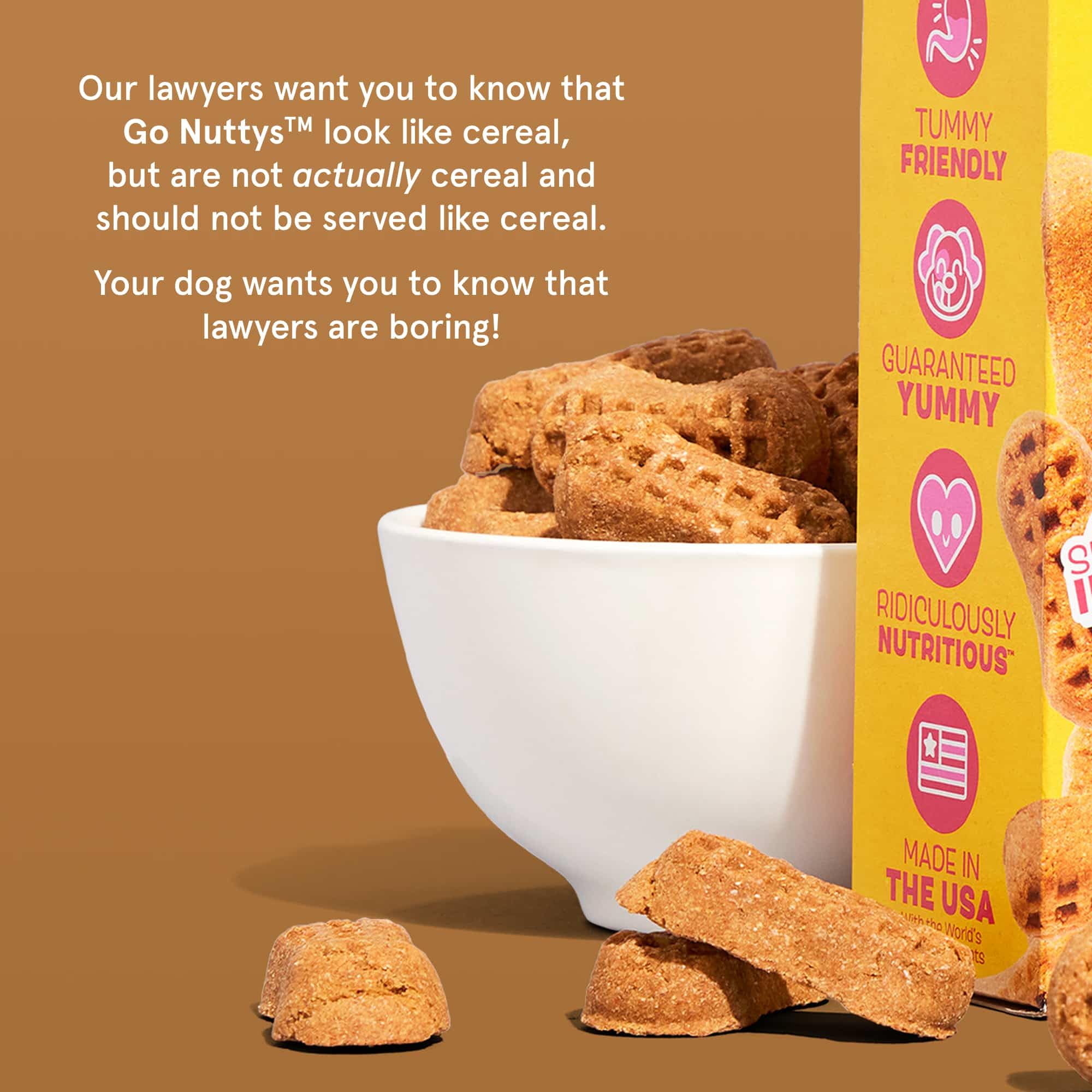 Barkbox Go Nutty caja de 24oz para meriendas diarias.