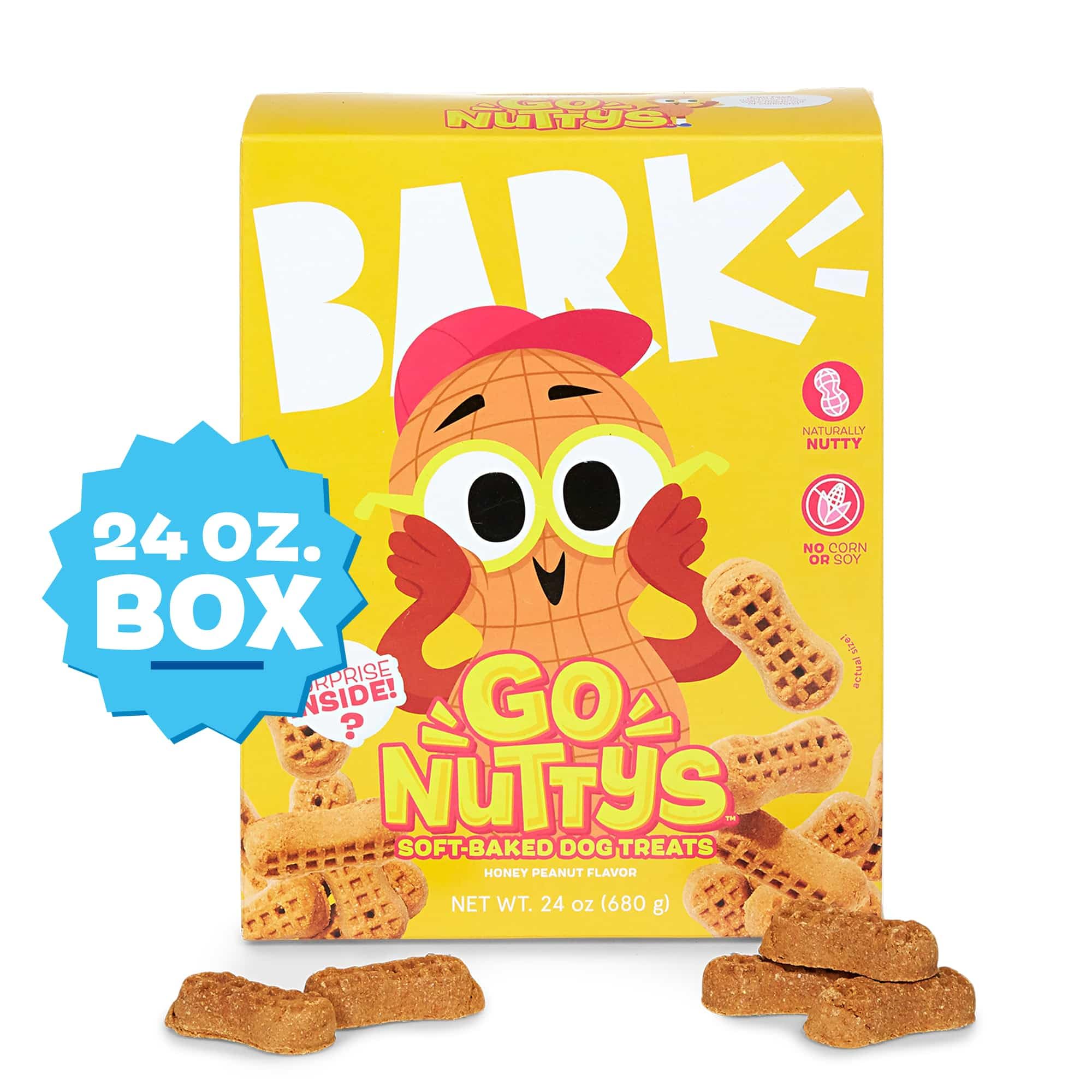 Barkbox Go Nutty golosinas con granos nutritivos para merienda equilibrada.