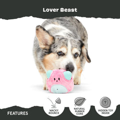 BarkBox Lover Beast goma natural resistente para mordedores agresivos.