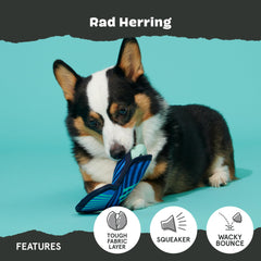 BarkBox Rad Herring: habilidad para morder difíciles, con texturas que estimulan el juego.