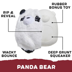 Panda Barkbox: carcasa de goma resistente para mordidas fuertes.