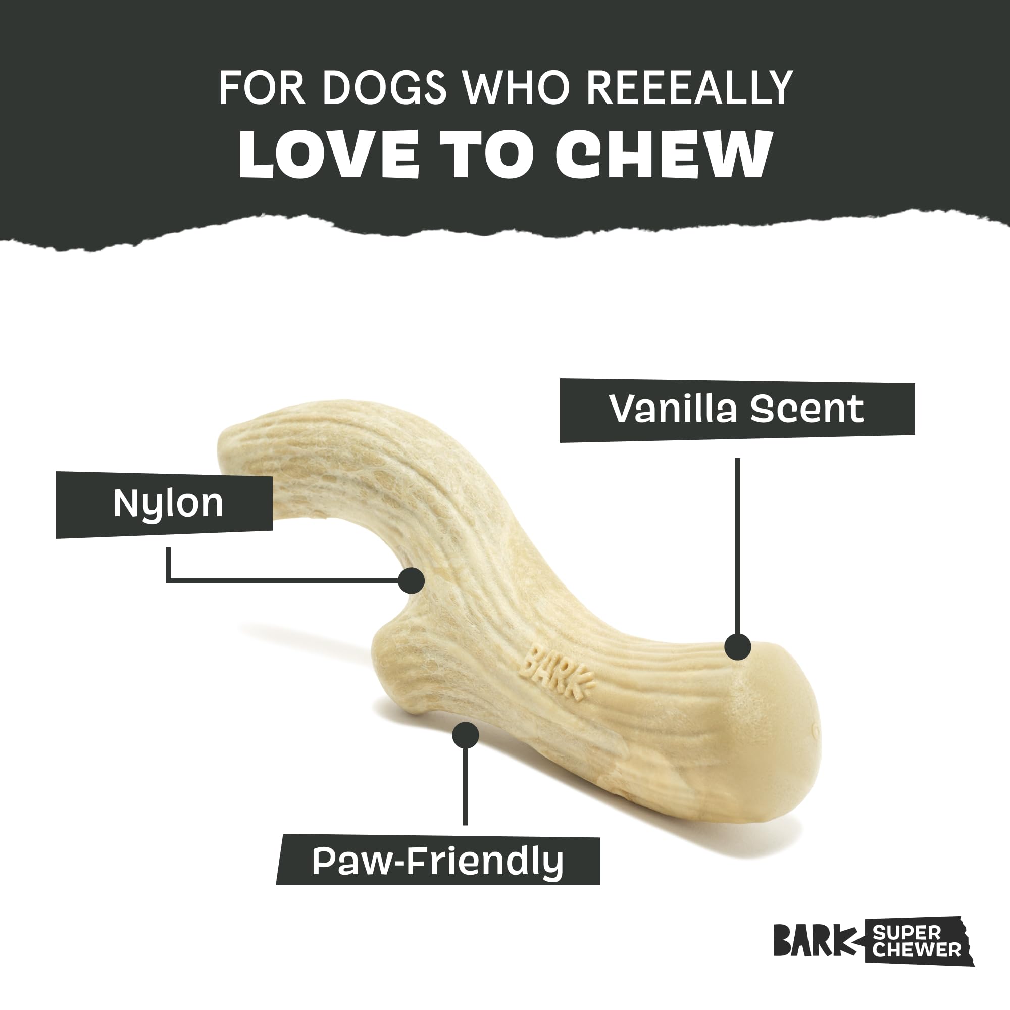 BarkBox Super Chewer con sabor tocino para juego prolongado