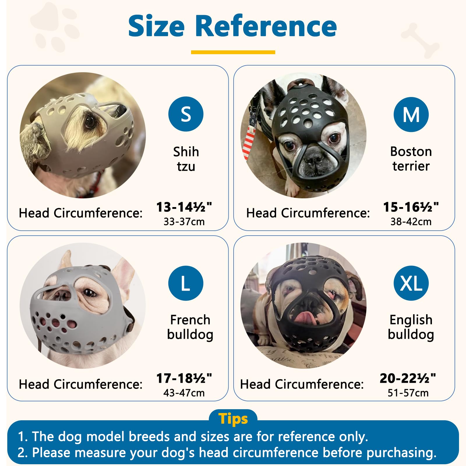 Bozal Barkless plano con buena ventilación para señales de respiración cómoda.