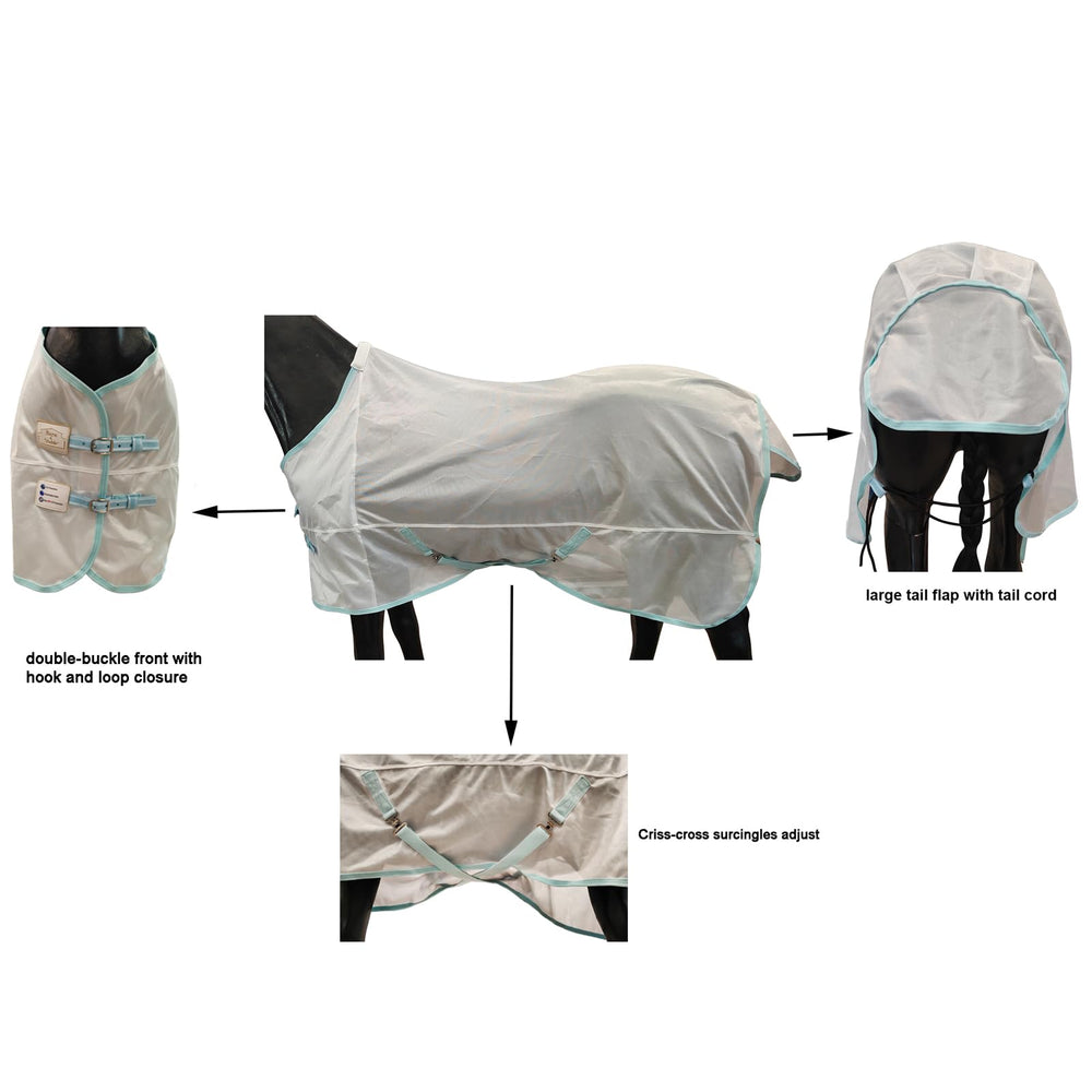 BARN & STABLE protección UV para caballos durante jornadas soleadas.