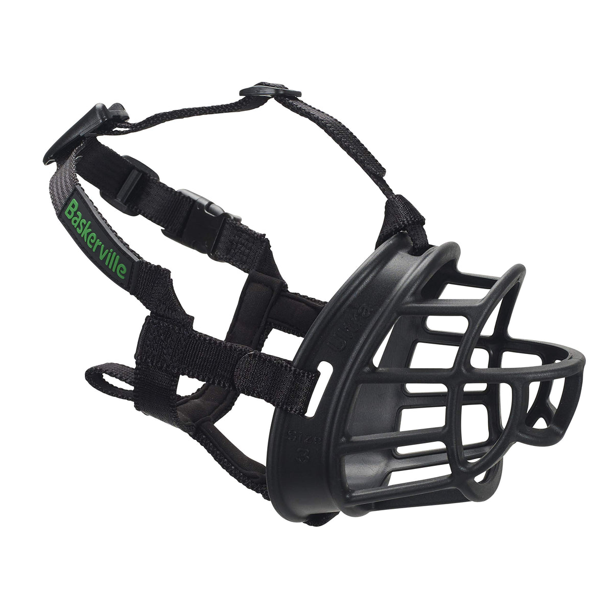 Baskerville Ultra Muzzle muestra ajuste personalizado para diferentes hocicos, ideal para paseos diarios.
