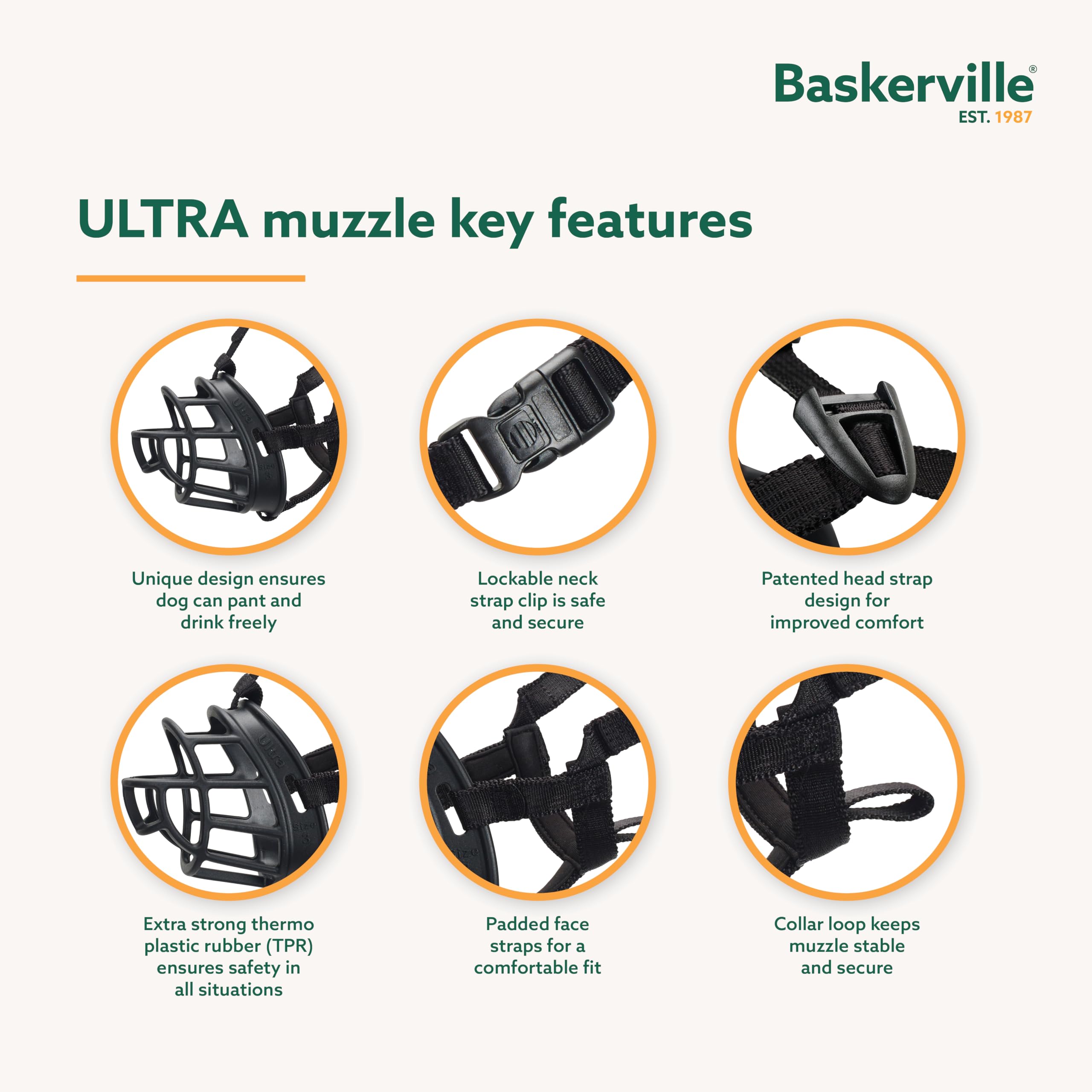 Baskerville Ultra Muzzle permite jadear y beber durante el paseo.