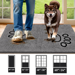 Alfombra Bcoimo con base anti-deslizante para patitas mojadas.