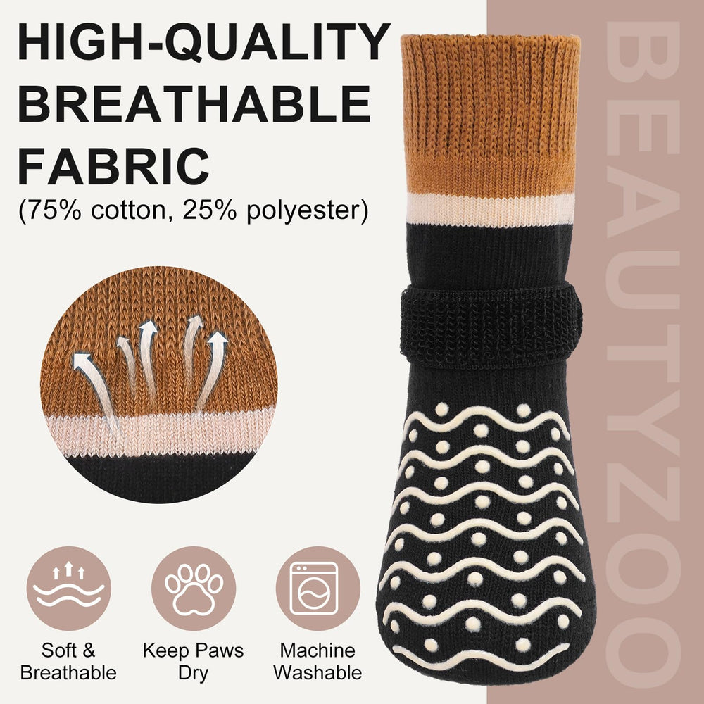 BEAUTYZOO calcetines con diseño estriado para mayor estabilidad.