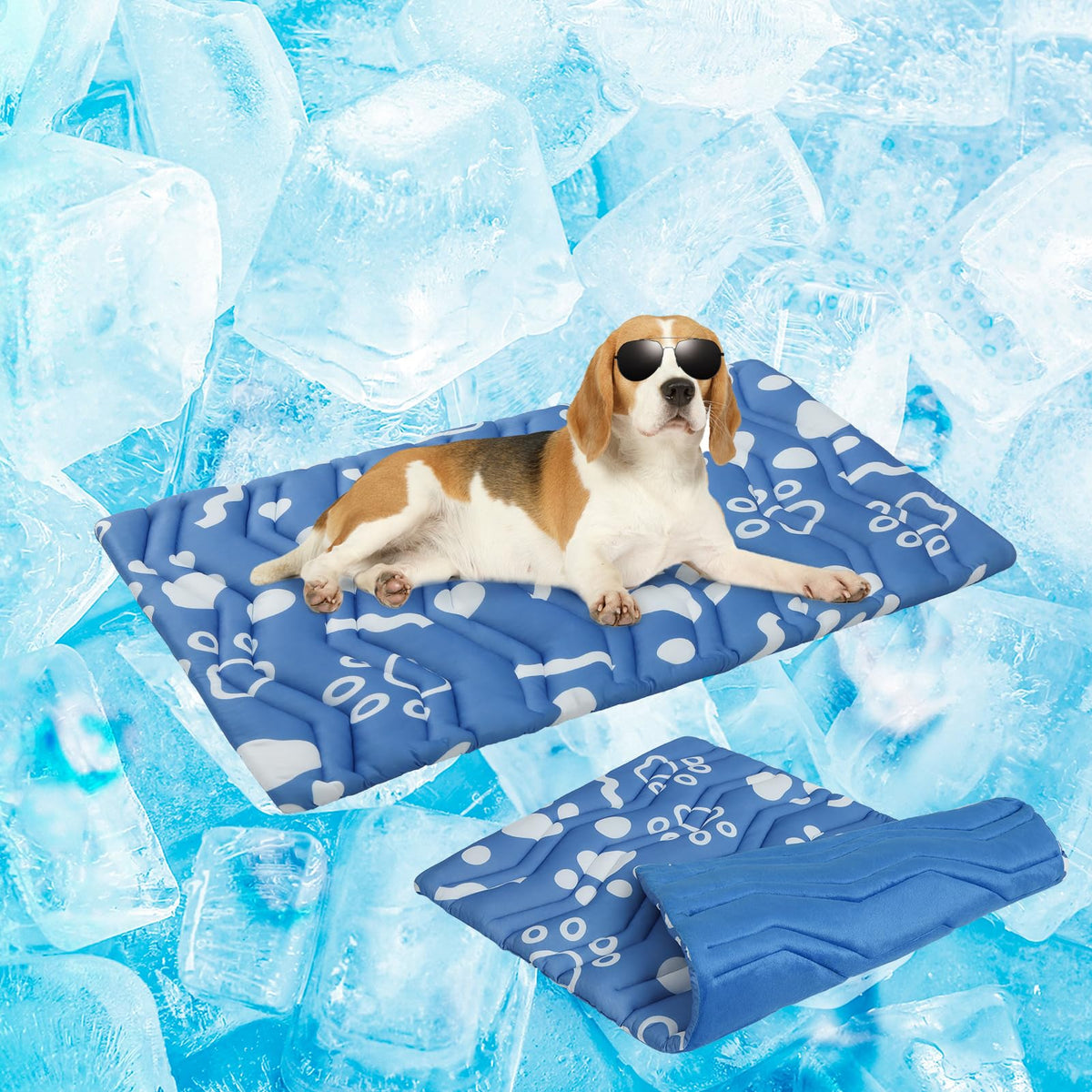 BEAUTYZOO colchón refrigerante para perro grande, alivio del calor sin energía