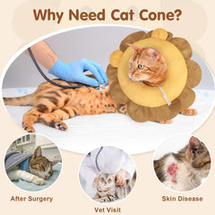 Collar para gato estilo Elizabethano BEAUTYZOO, ajuste seguro para recuperación