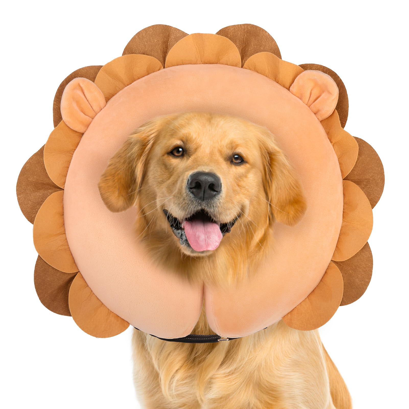 BEAUTYZOO collar inflable dona para perros grandes, evita lamidos de heridas